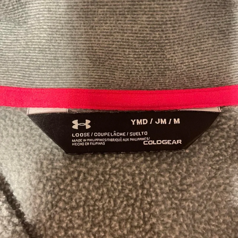 Under Armour Coldgear Neon Pink Sweatshirt Like Brand new Buttons M